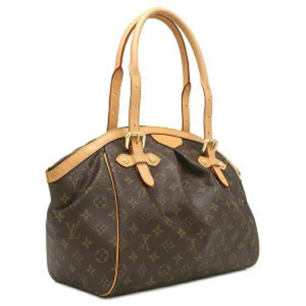 Louis Vuitton Canvas Shoulder Handbag Monogram Bag Tivoli Brown